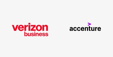 Verizon Business and assenture logos