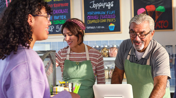 Tile| ice cream shop customer transaction
