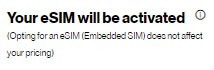 esim activation screenshot