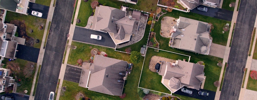 Full|Aerial view of a South Amboy, NJ residential neighborhood