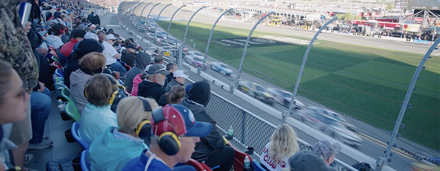 Full|NASCAR fans watching race from stadium