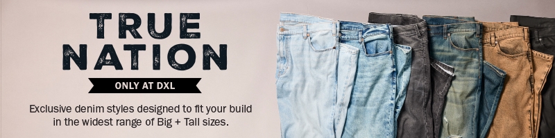 True Nation by DXL Men's Big and Tall Athletic Fit Destructed De 並行輸入品 DXL - Shop for Big \u0026 Tall Men\u0027s Clothing \u0026 Accessories