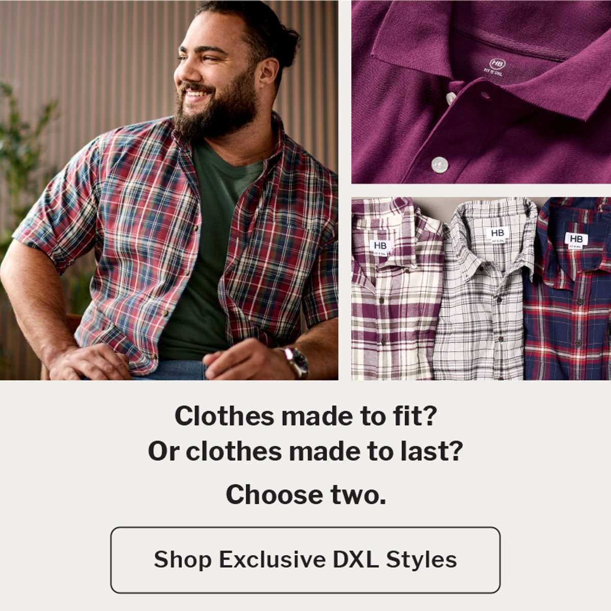 Men's Big & Tall Sizes Explained DXL