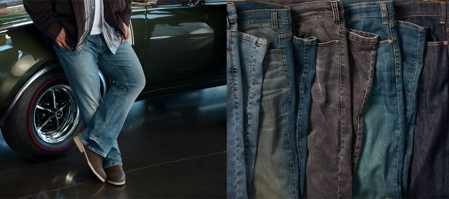 WORD OUT IS OUT. WORN-IN IS IN. YOUR OLD JEANS EARNED THEIR RETIREMENT. YOU'VE EARNED A BETTER FIT.