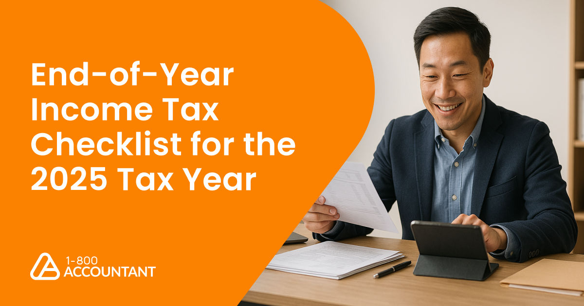 End-of-Year Income Tax Checklist for the 2025 Tax Year