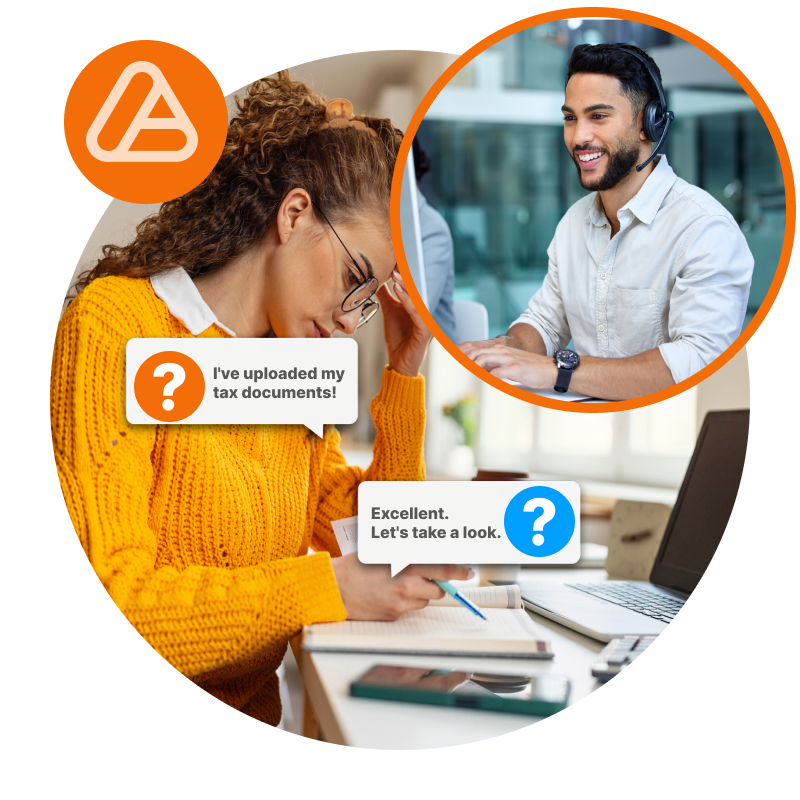 Discussing your business taxes with 1-800Accountant is quick and easy: