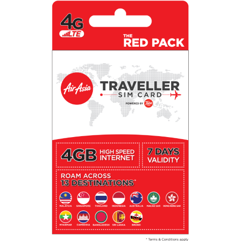 AirAsia Traveller Sim - Red Pack | airasia Shop Malaysia