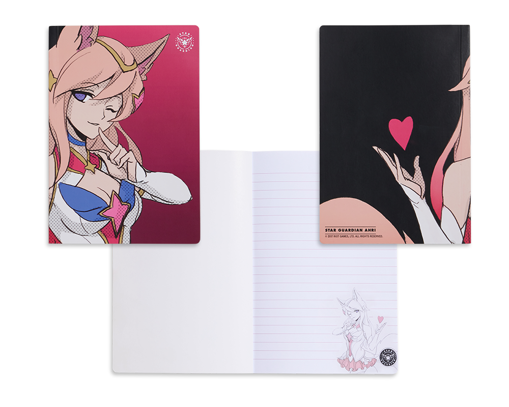 League of Legends STAR GUARDIAN NoteBook (Lined) Ahri Akali Kai'sa Taliyah  Zoe