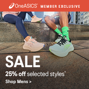 ASICS Sale. 25% OFF SELECTED STYLES* 