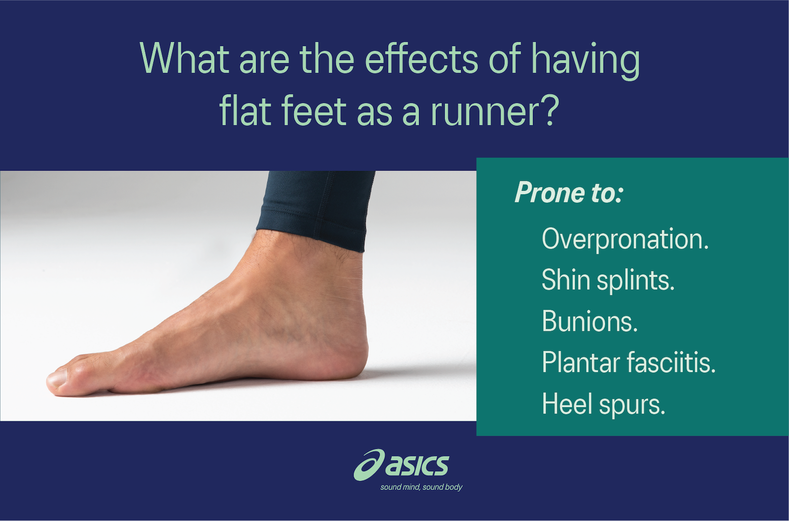 Having flat feet as a runner