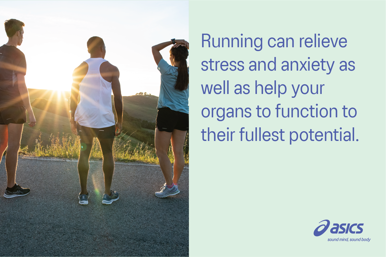 running can relieve stress and anxiety