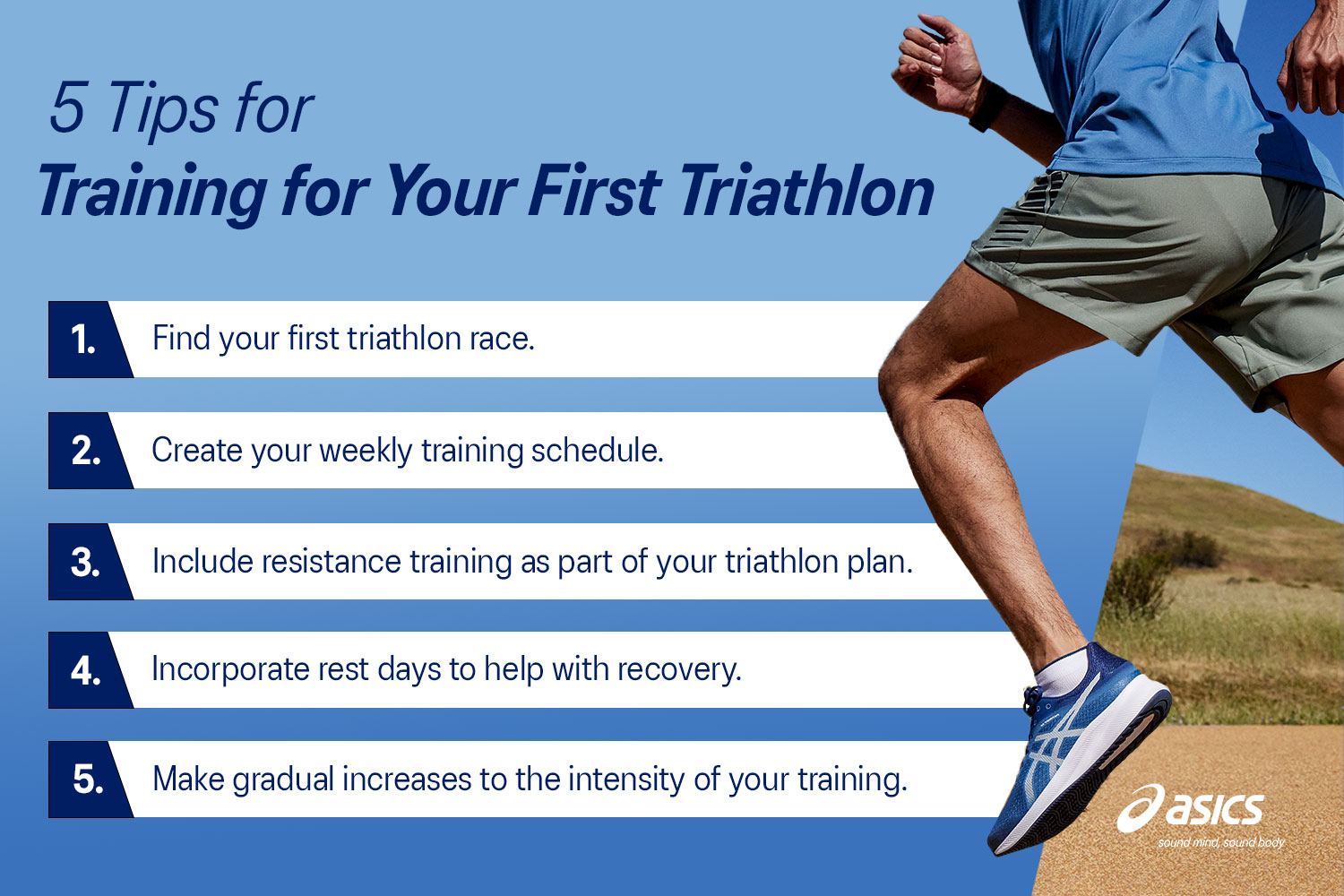 5 tips for training for your first triathlon.