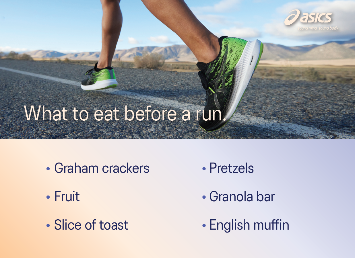 What to eat before a run.