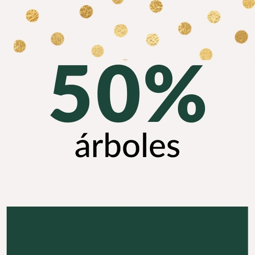 50% ARBOLES Y LUCES