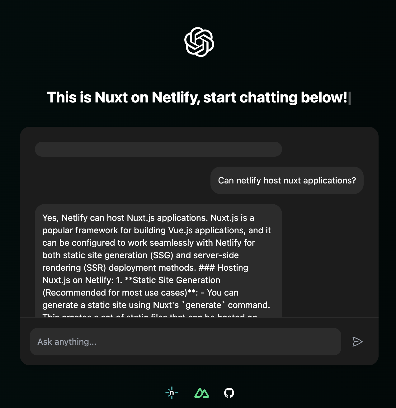 Nuxt Chat App With OpenAI
