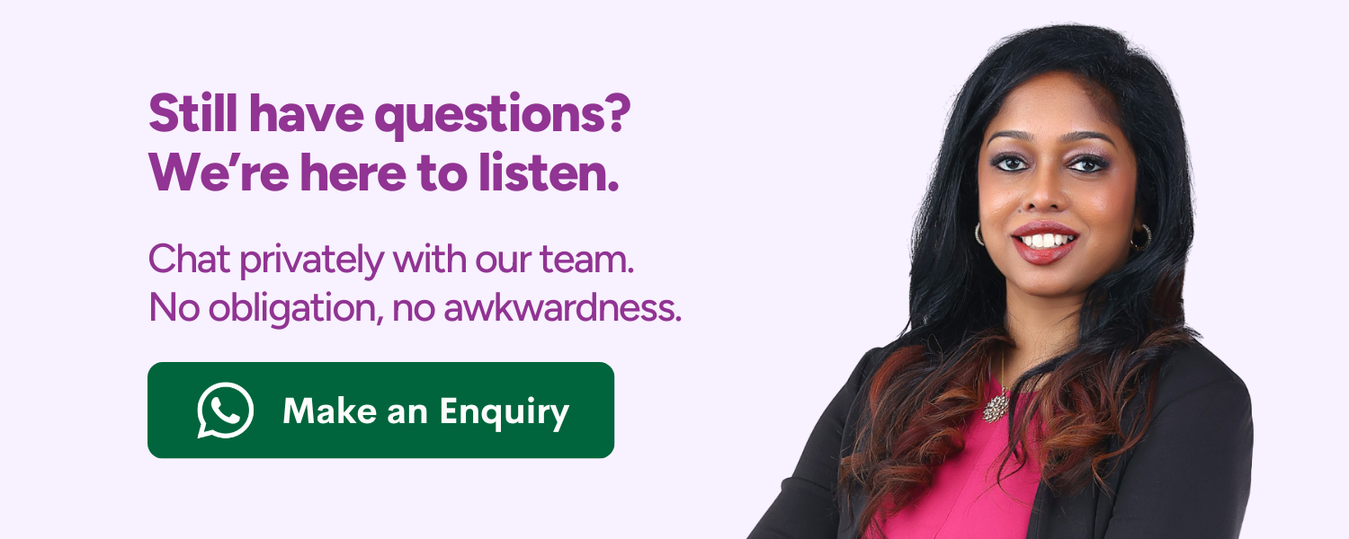 CTA of sexual health specialist ready to answer your questions