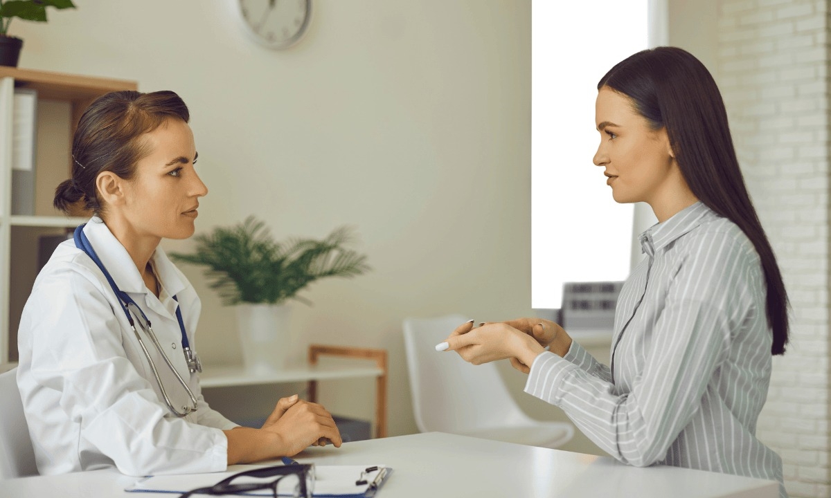 image patient consulting doctor for health screening doctor consultation image with patient doctor with stethoscope consultation