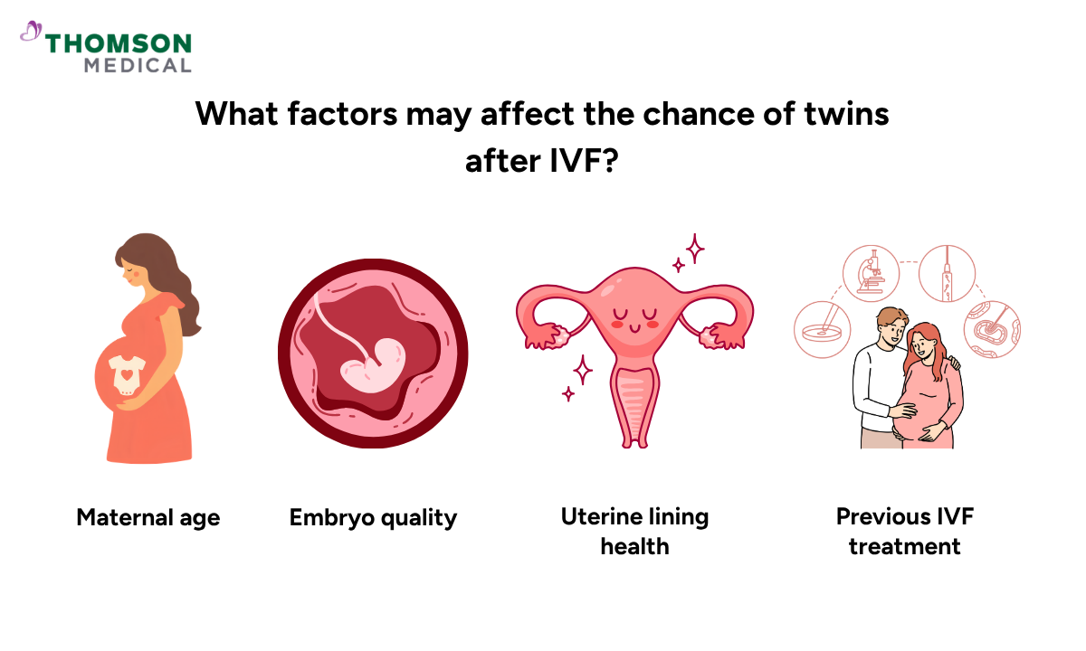 illustration of factors that may affect the chance of twins after IVF