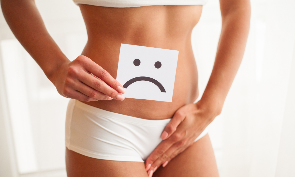 Illustration of perineum pain