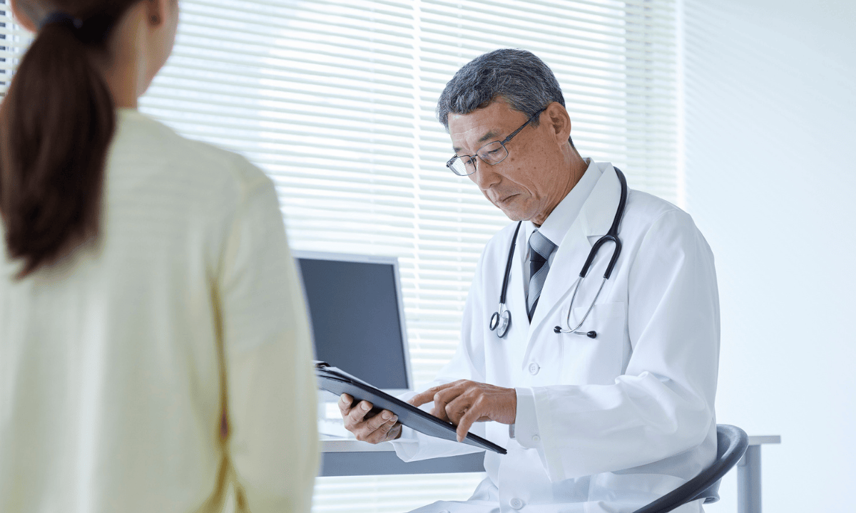 consultation with male doctor
