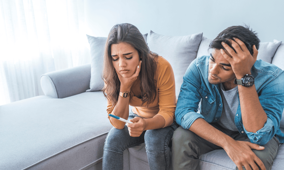 Image illustration of couple having infertility issues