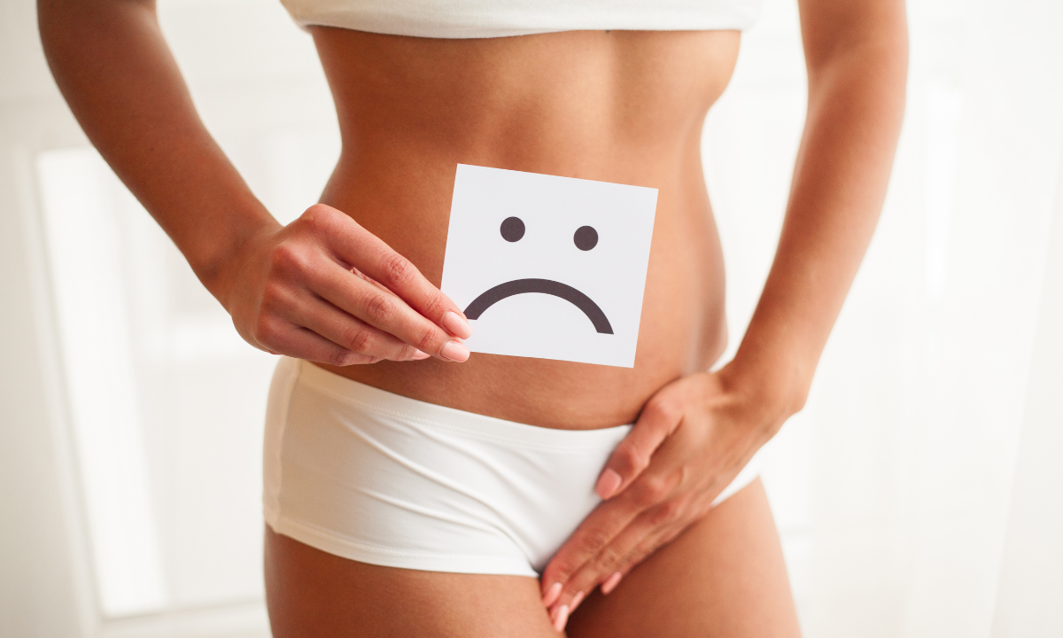 Illustration of vaginal burning