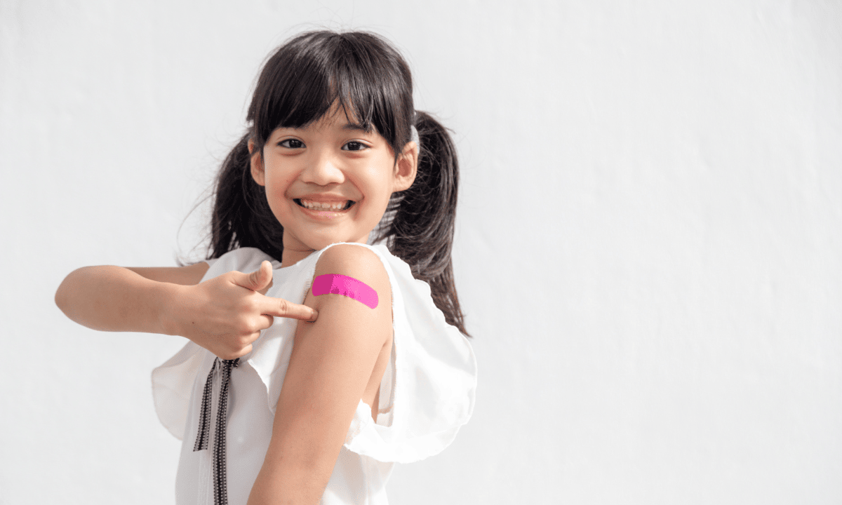 illustration of flu vaccine for kids