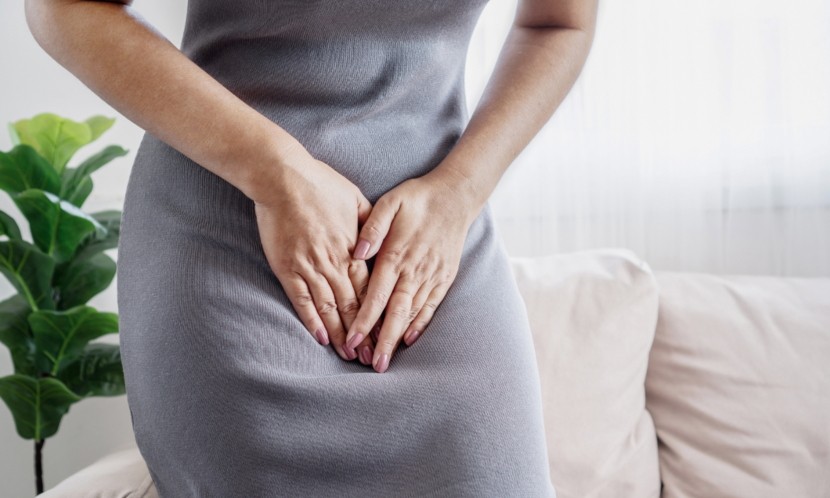 Illustration of a pain from vaginal boil