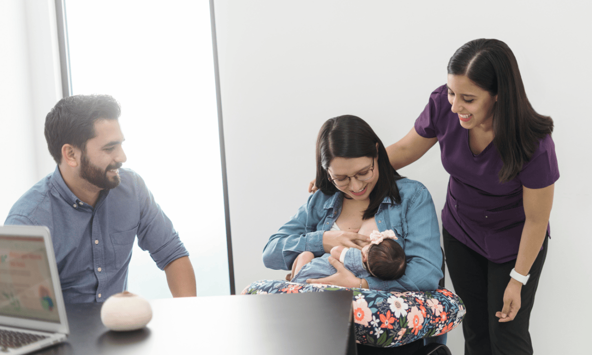 illustration of lactation consultation