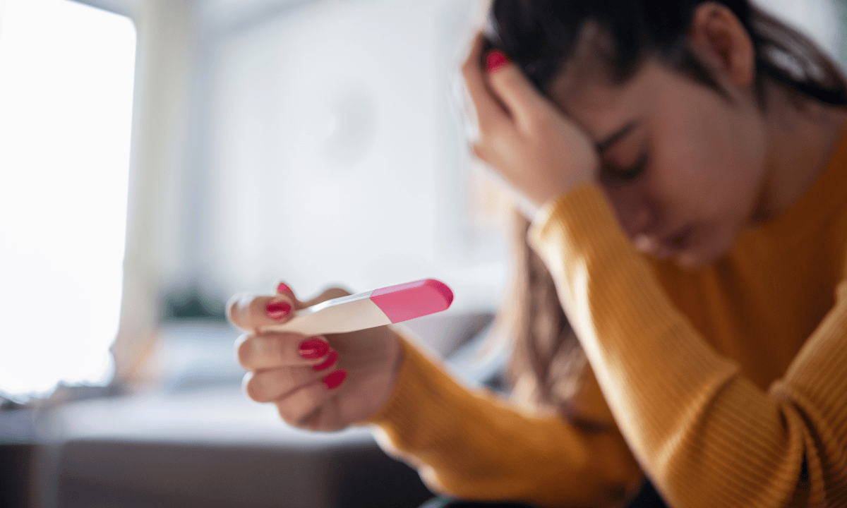 A ladies sad that she had a chemical pregnancy