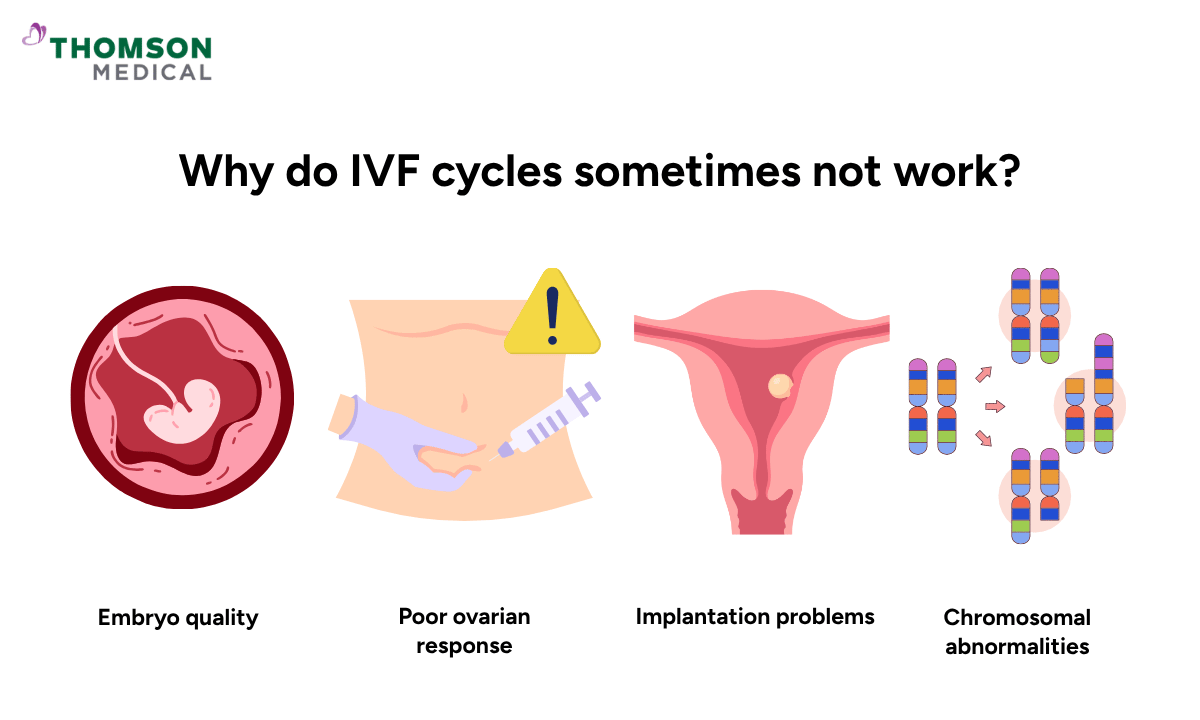 illustration of why do IVF cycles sometimes not work