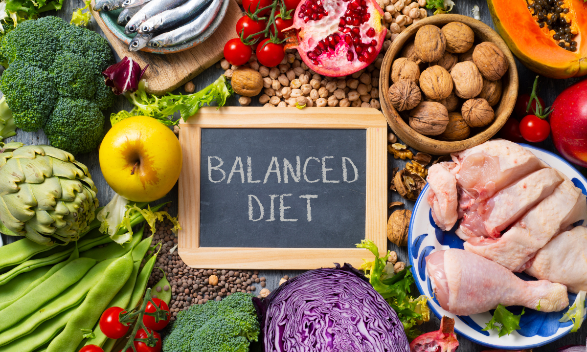 Illustration of a balanced diet