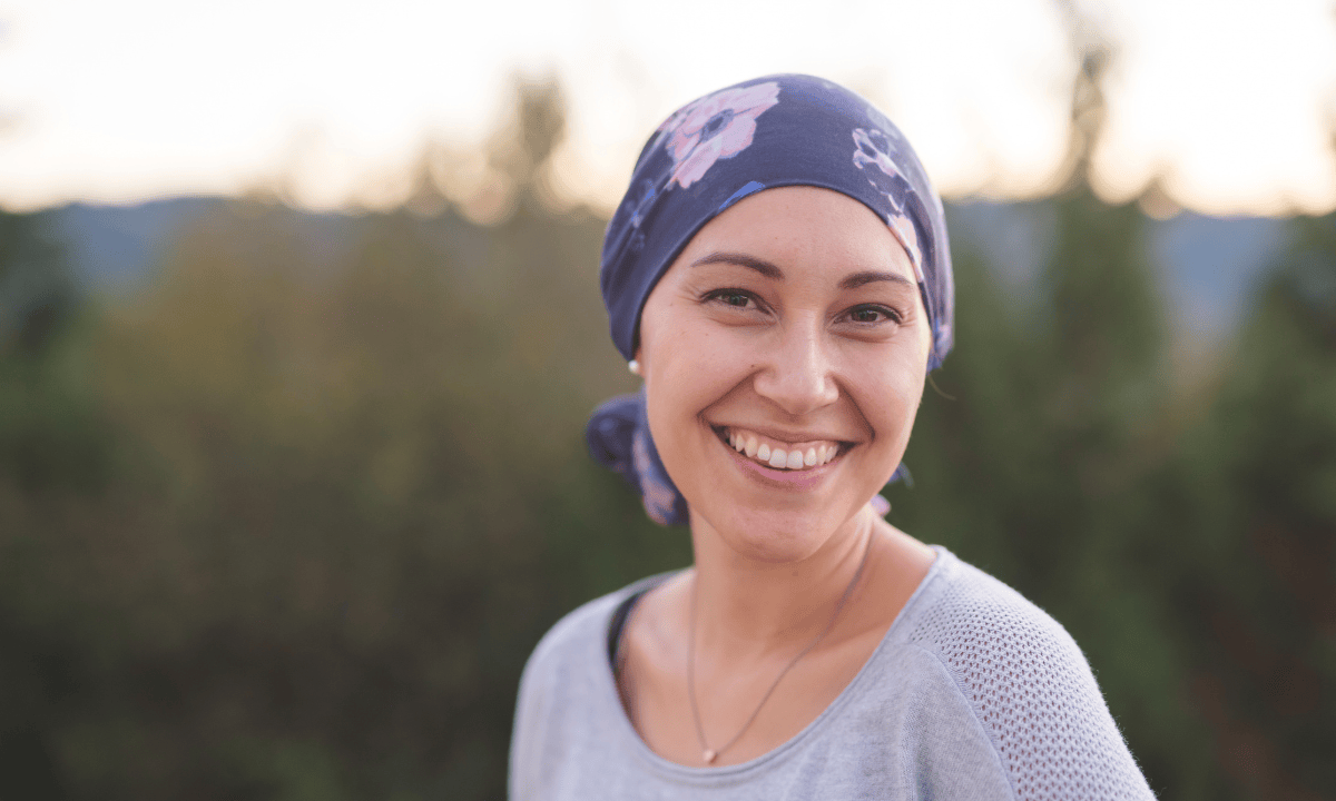 Cancer patient smiling