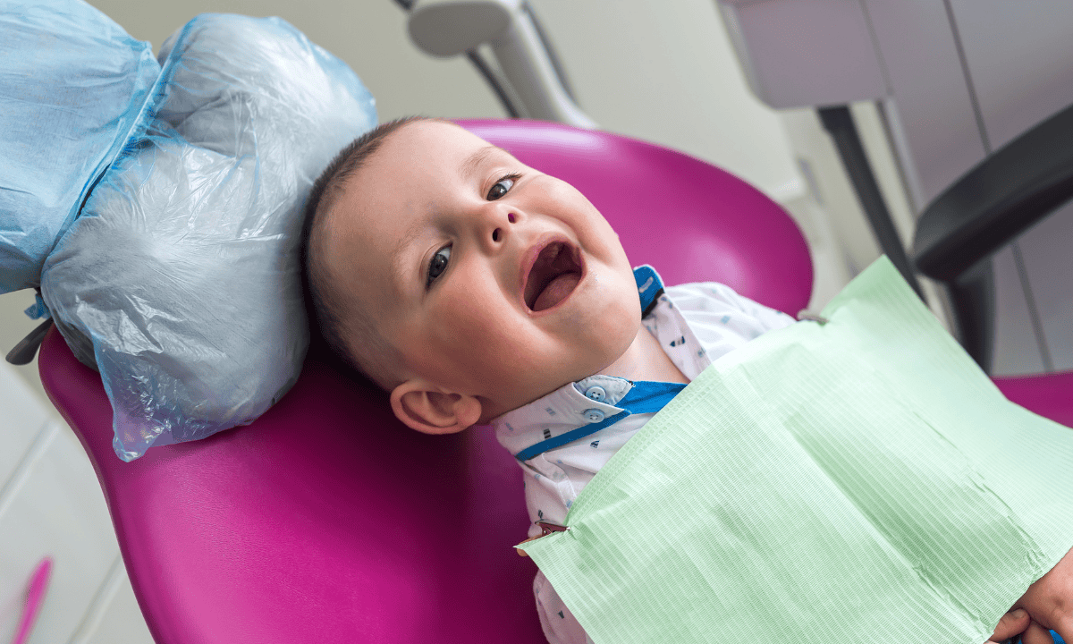 Image of baby visiting dentist