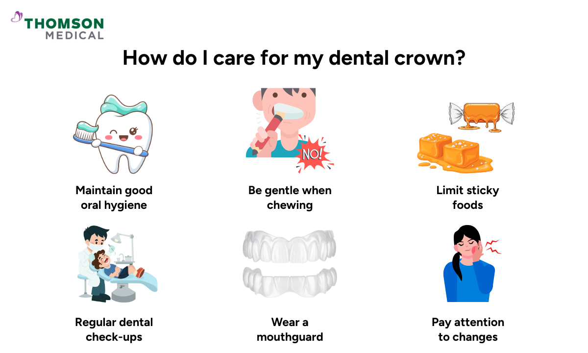 how do I care for my dental crown