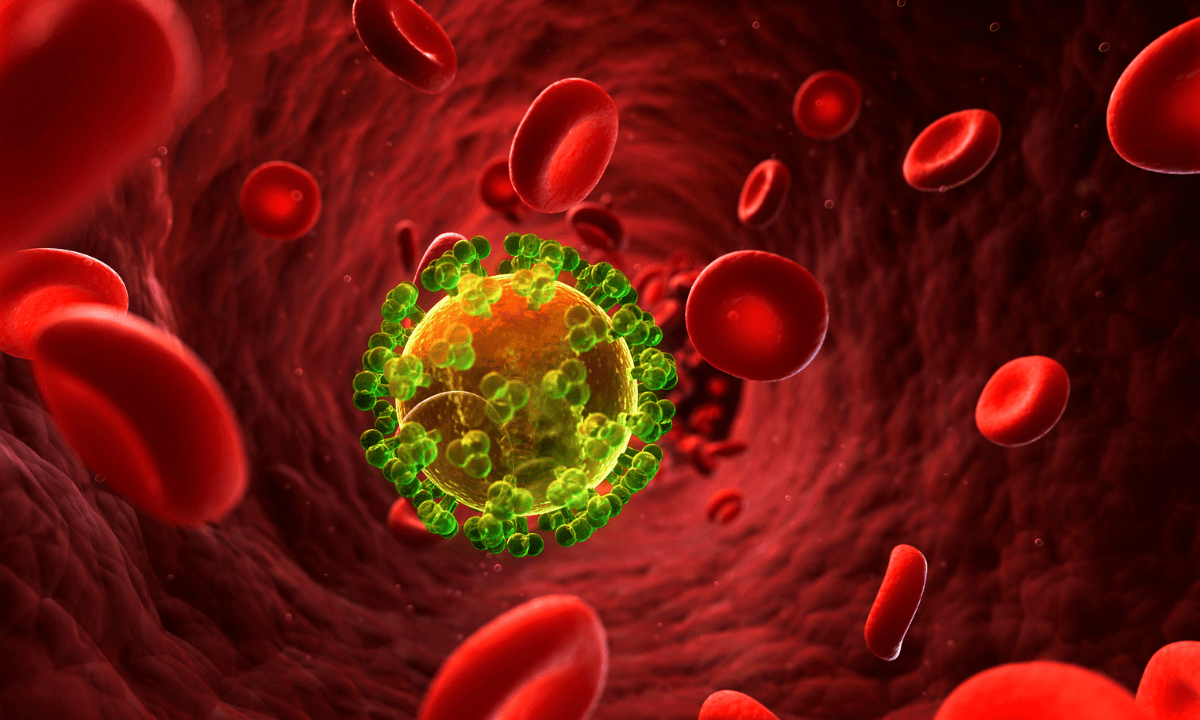 illustration of hiv infection