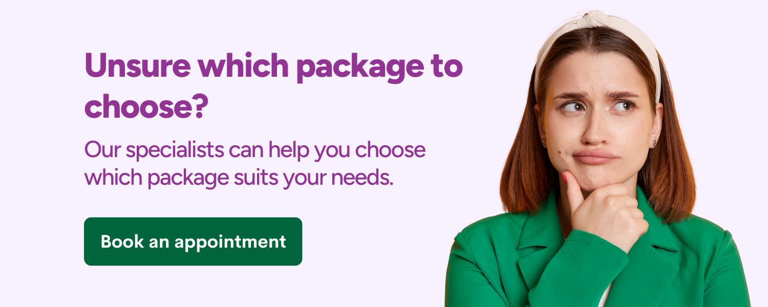 woman thinking which screening package she should take