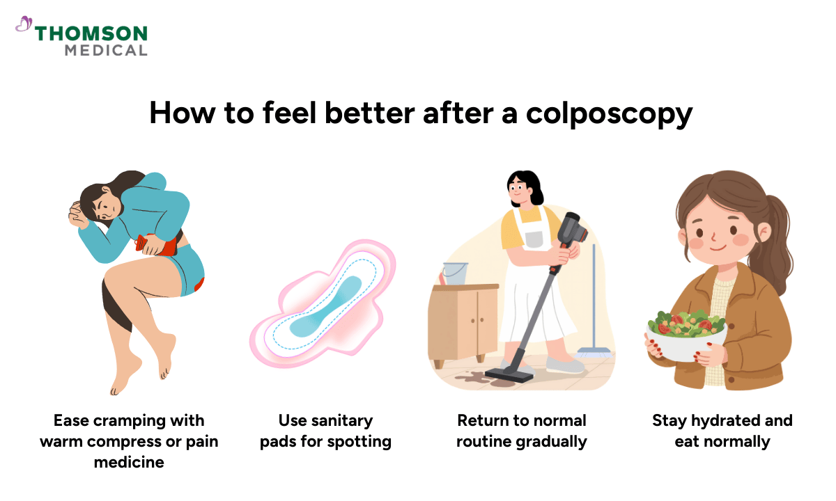 image of how to feel better after colposcopy