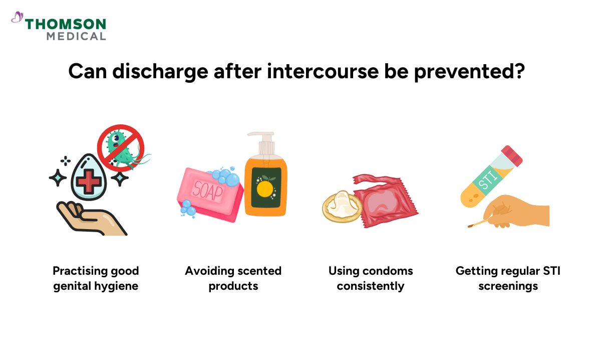 Can discharge after sex be prevented?