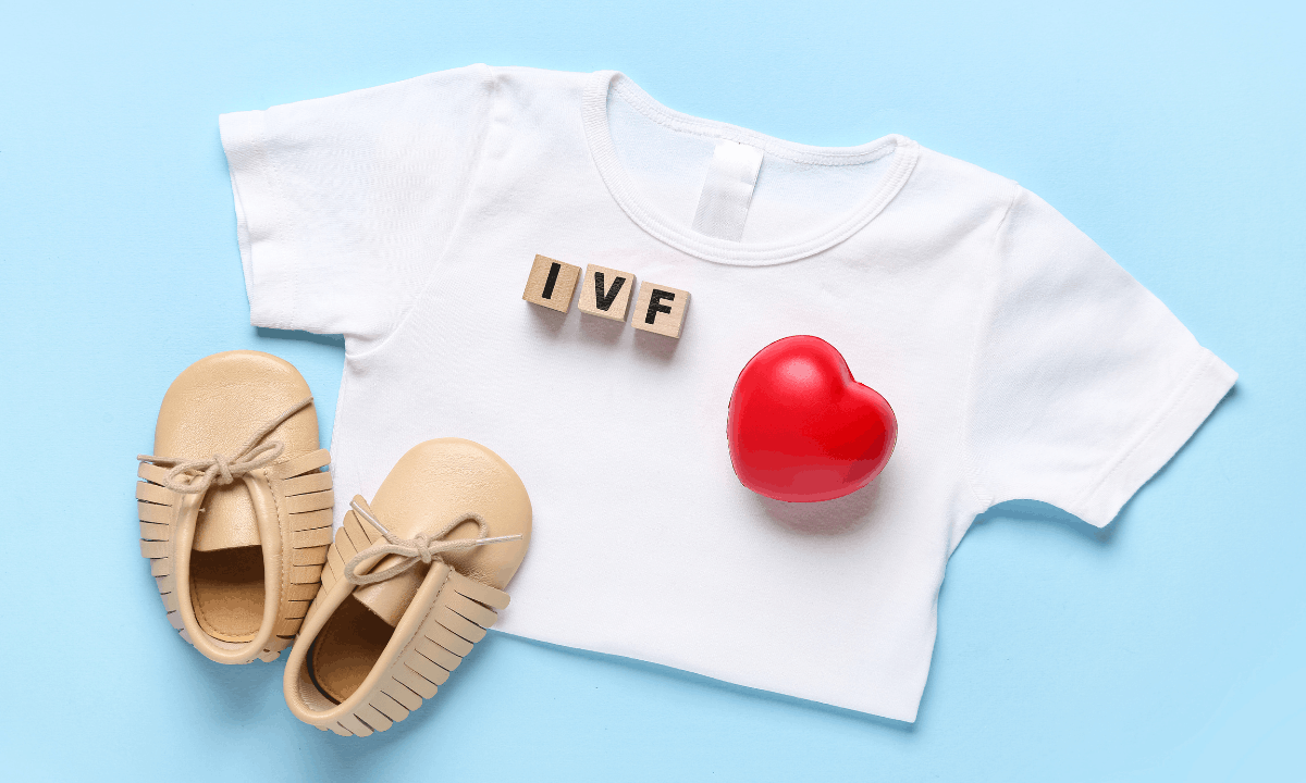 Illustration of an IVF baby outfit