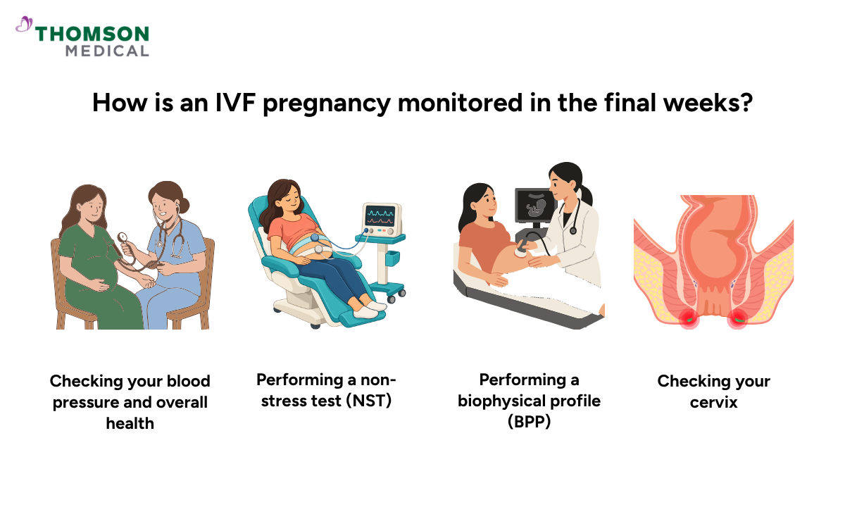 illustration of how IVF pregnancy monitored