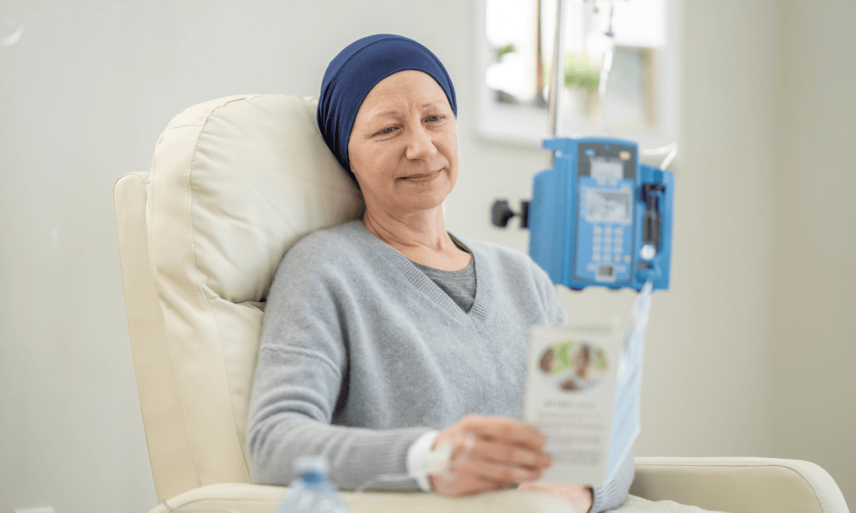 image of a woman with chemotherapy
