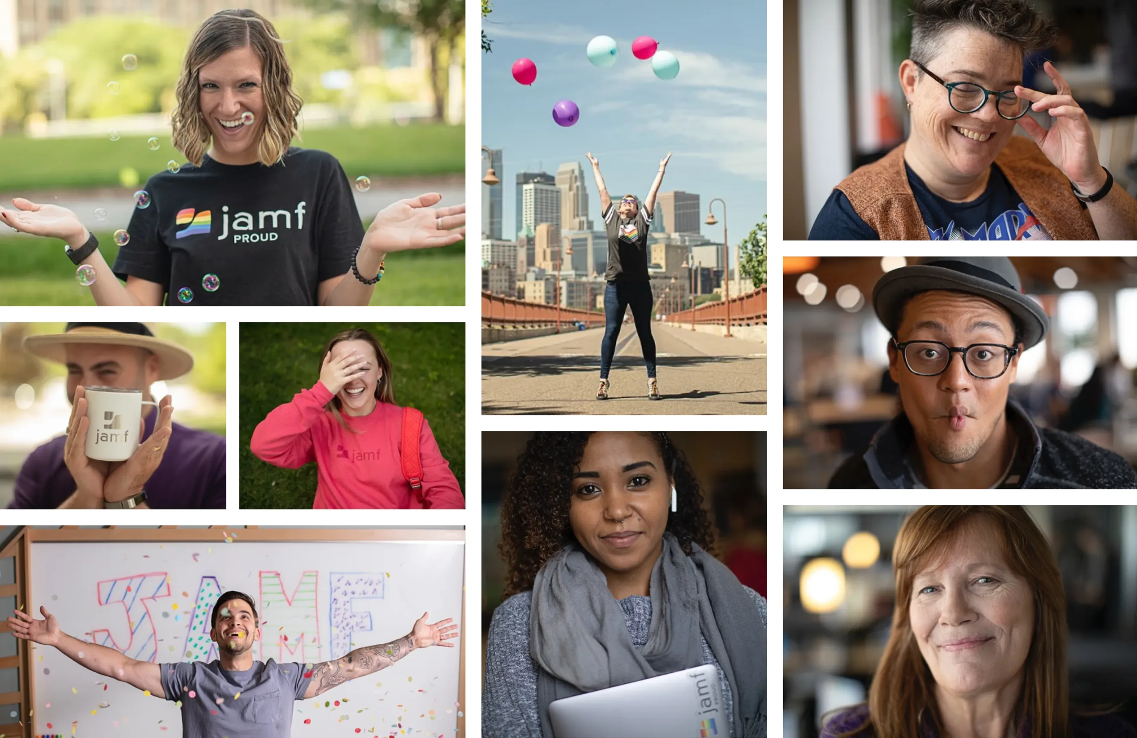 The image shows a collage of diverse individuals smiling, which aligns with the theme of diversity and inclusion.