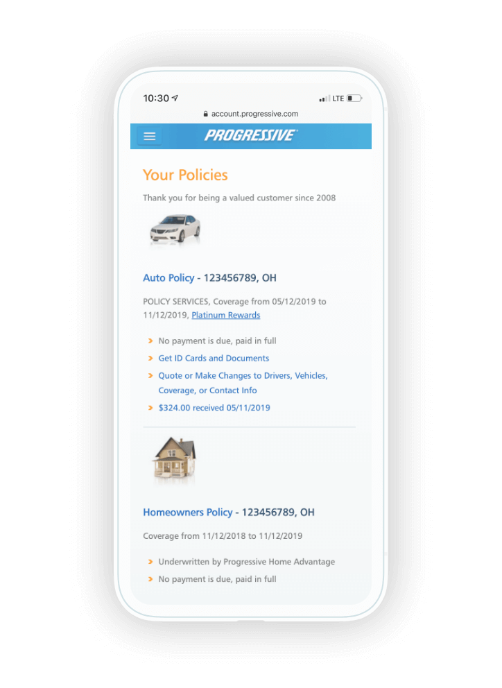 Log In & Manage Your Policy | Progressive