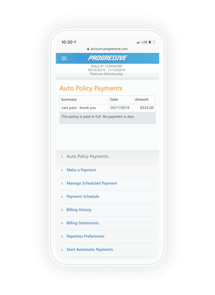 Log In & Manage Your Policy | Progressive