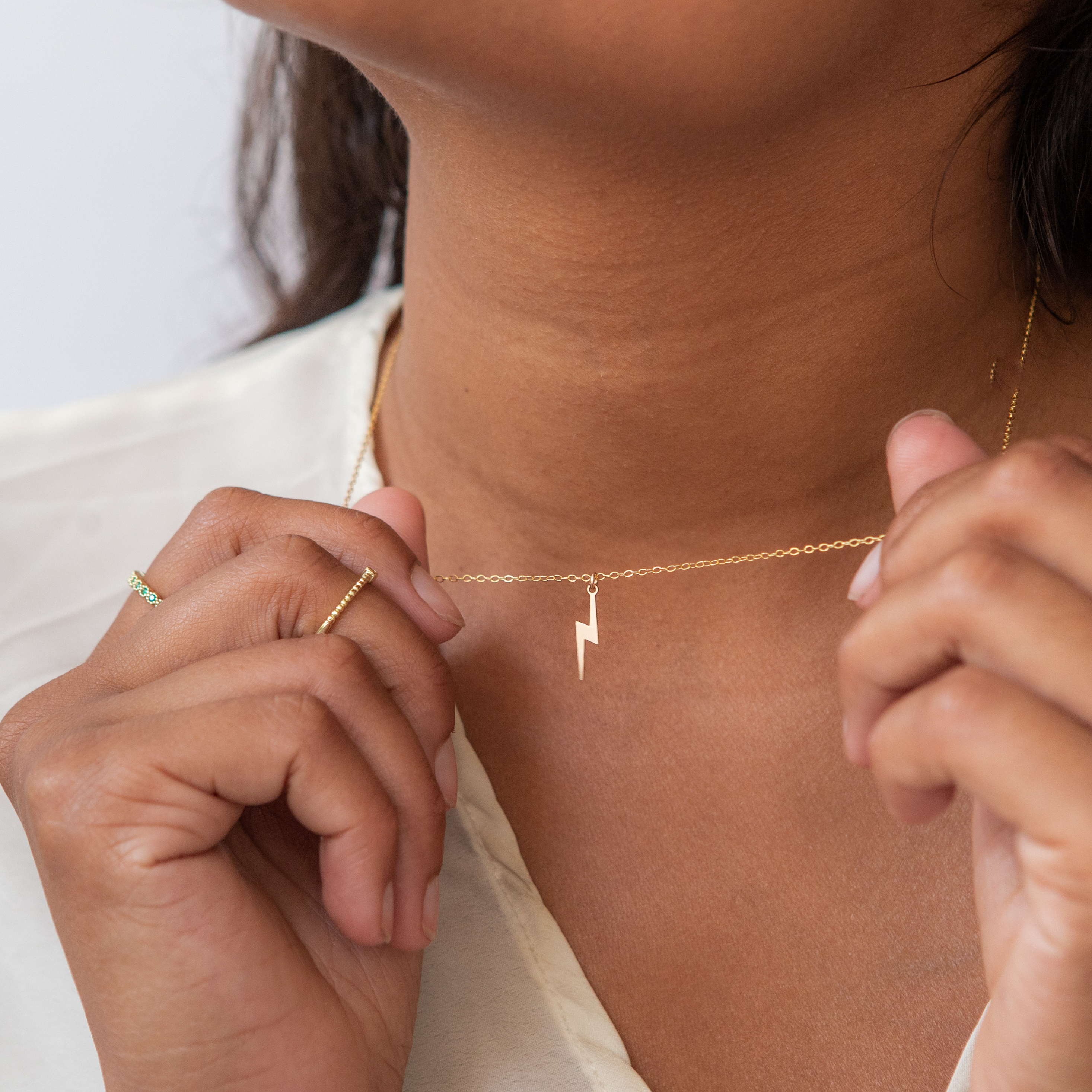 Gold Druzy Double Rings 