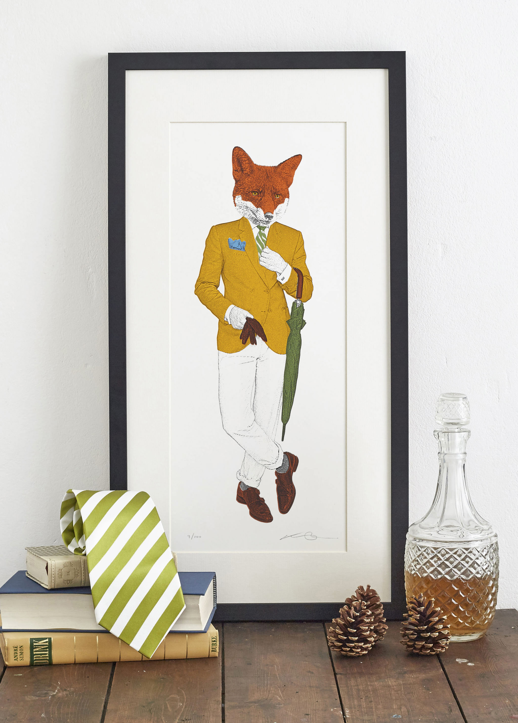 Framed Fox and The Umbrella