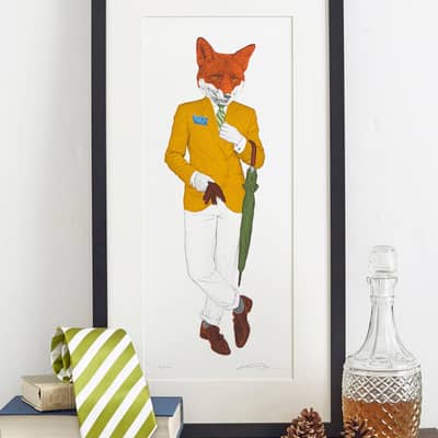 Framed Fox and The Umbrella