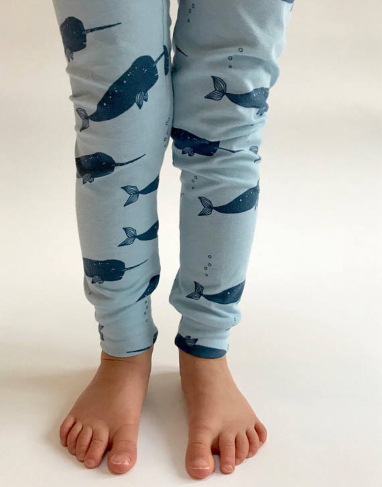 Organic cotton Narwhal leggings