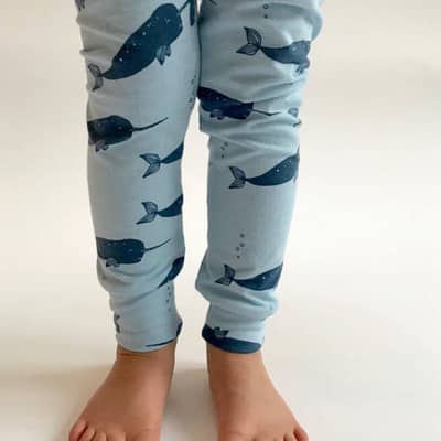 Organic cotton Narwhal leggings
